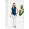 imageGRACE KARIN Womens Wrap V Neck Casual Work Tops Sleeveless Office Dressy Summer Blouse Asymmetrical Elegant ShirtsPeacock Blue