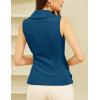 imageGRACE KARIN Womens Wrap V Neck Casual Work Tops Sleeveless Office Dressy Summer Blouse Asymmetrical Elegant ShirtsPeacock Blue