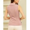 imageGRACE KARIN Womens Wrap V Neck Casual Work Tops Sleeveless Office Dressy Summer Blouse Asymmetrical Elegant ShirtsPink