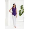 imageGRACE KARIN Womens Wrap V Neck Casual Work Tops Sleeveless Office Dressy Summer Blouse Asymmetrical Elegant ShirtsPurple