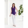 imageGRACE KARIN Womens Wrap V Neck Casual Work Tops Sleeveless Office Dressy Summer Blouse Asymmetrical Elegant ShirtsPurple
