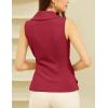 imageGRACE KARIN Womens Wrap V Neck Casual Work Tops Sleeveless Office Dressy Summer Blouse Asymmetrical Elegant ShirtsRed