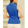 imageGRACE KARIN Womens Wrap V Neck Casual Work Tops Sleeveless Office Dressy Summer Blouse Asymmetrical Elegant ShirtsRoyal Blue