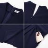 imageGRACE KARIN Womens Business Dresses Sleeveless V Neck Bodycon Sheath Dress Zipper Up Office Work Dress with PocketsNavy