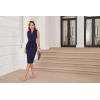 imageGRACE KARIN Womens Business Dresses Sleeveless V Neck Bodycon Sheath Dress Zipper Up Office Work Dress with PocketsNavy