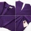 imageGRACE KARIN Womens Business Dresses Sleeveless V Neck Bodycon Sheath Dress Zipper Up Office Work Dress with PocketsPurple