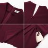 imageGRACE KARIN Womens Business Dresses Sleeveless V Neck Bodycon Sheath Dress Zipper Up Office Work Dress with PocketsWine Red