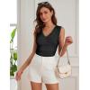 imageGRACE KARIN Womens Sweater Vest Summer Sleeveless V Neck Tank Tops Crochet Knit Casual Trendy Outfits 2025Black