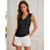 imageGRACE KARIN Womens Sweater Vest Summer Sleeveless V Neck Tank Tops Crochet Knit Casual Trendy Outfits 2025Black