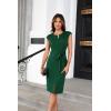 imageGRACE KARIN Womens Wear to Work Dresses Cap Sleeve Bodycon Midi Business Casual Outfits Office Attire Pencil Church DressDark Green