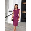 imageGRACE KARIN Womens Wear to Work Dresses Cap Sleeve Bodycon Midi Business Casual Outfits Office Attire Pencil Church DressRose Red