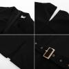 imageGRACE KARIN Womens Work Dress 34 Sleeve V Neck Bodycon Sheath Dress Zipper Up Office Business Dresses with BeltBlack