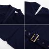 imageGRACE KARIN Womens Work Dress 34 Sleeve V Neck Bodycon Sheath Dress Zipper Up Office Business Dresses with BeltNavy