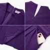 imageGRACE KARIN Womens Work Dresses V Neck 34 Sleeve Back Zipper Tie Waist Bodycon Dress Office Cocktail Dress with PocketsPurple