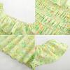 imageGRACE KARIN Womens Off Shoulder Floral Summer Ruffle Midi Sleeveless Boho Smocked Flowy Aline DressesYellow Green