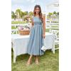 imageGRACE KARIN Womens Summer Sleeveless Tank Dress Smocked Casual A Line Crewneck Maxi Sundress Flowy Long Dress with PocketsLight Blue