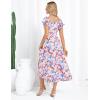 imageGRACE KARIN Women Summer Floral Dress Flutter Short Sleeve Casual Split Flowy Vacation Beach Midi Long DressesMultiple Floral
