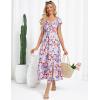 imageGRACE KARIN Women Summer Floral Dress Flutter Short Sleeve Casual Split Flowy Vacation Beach Midi Long DressesMultiple Floral