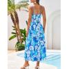 imageGRACE KARIN Womens 2025 Summer Casual Floral Boho Dress Spaghetti Strap Flowy Beach Maxi DressesBlue White