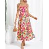 imageGRACE KARIN Womens 2025 Summer Casual Floral Boho Dress Spaghetti Strap Flowy Beach Maxi DressesPink Yellow