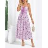 imageGRACE KARIN Womens 2025 Summer Casual Floral Boho Dress Spaghetti Strap Flowy Beach Maxi DressesPurple