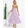 imageGRACE KARIN Womens 2025 Summer Casual Floral Boho Dress Spaghetti Strap Flowy Beach Maxi DressesPurple