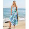 imageGRACE KARIN Womens 2025 Summer Casual Floral Boho Dress Spaghetti Strap Flowy Beach Maxi DressesPurple Green