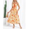 imageGRACE KARIN Womens 2025 Summer Casual Floral Boho Dress Spaghetti Strap Flowy Beach Maxi DressesYellow