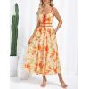 imageGRACE KARIN Womens 2025 Summer Casual Floral Boho Dress Spaghetti Strap Flowy Beach Maxi DressesYellow