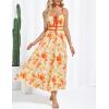imageGRACE KARIN Womens 2025 Summer Casual Floral Boho Dress Spaghetti Strap Flowy Beach Maxi DressesYellow