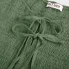 imageGRACE KARIN Womens 2025 Summer Dresses Tie Front Smocked Babydoll Short Ruffle Sleeve Mini Dress Boho Vacation Beach SundressLight Green
