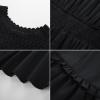imageGRACE KARIN Womens Sleeveless Casual Summer Smocked Waist Tiered Maxi Patchwork Crochet Aline Flowy DressesBlack