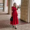 imageGRACE KARIN Womens Sleeveless Casual Summer Smocked Waist Tiered Maxi Patchwork Crochet Aline Flowy DressesDark Red