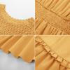 imageGRACE KARIN Womens Sleeveless Casual Summer Smocked Waist Tiered Maxi Patchwork Crochet Aline Flowy DressesYellow