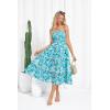 imageGRACE KARIN Womens Strapless Tube Tops Dress 2025 Summer Smocked Tiered Floral Dress Beach Casual Maxi Dress with PocketBlue White Floral