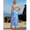 imageGRACE KARIN Womens Summer Spaghetti Strap Maxi Dress Smocked Floral A line Dress Sleeveless Boho Beach Sundress with PocketsBlue Floral