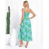 imageGRACE KARIN Womens Summer Spaghetti Strap Maxi Dress Smocked Floral A line Dress Sleeveless Boho Beach Sundress with PocketsGreen Floral