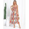 imageGRACE KARIN Womens Summer Spaghetti Strap Maxi Dress Smocked Floral A line Dress Sleeveless Boho Beach Sundress with PocketsGreen Red Floral