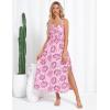 imageGRACE KARIN Womens Summer Spaghetti Strap Maxi Dress Smocked Floral A line Dress Sleeveless Boho Beach Sundress with PocketsPink Floral