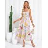 imageGRACE KARIN Womens Summer Spaghetti Strap Maxi Dress Smocked Floral A line Dress Sleeveless Boho Beach Sundress with PocketsYellow Floral