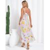 imageGRACE KARIN Womens Summer Spaghetti Strap Maxi Dress Smocked Floral A line Dress Sleeveless Boho Beach Sundress with PocketsYellow Floral