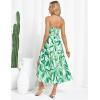 imageGRACE KARIN Womens Summer Strapless Dress Smocked Casual Beach Party Long Maxi Dresses with PocketsGreen
