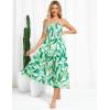 imageGRACE KARIN Womens Summer Strapless Dress Smocked Casual Beach Party Long Maxi Dresses with PocketsGreen