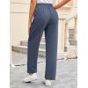 imageGRACE KARIN Women Lightweight Summer Pants Wide Leg Casual Palazzo Pants Lounge Beach Summer Pants Blue XL