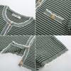 imageGRACE KARIN Womens 2025 Summer Striped Cardigan Sweaters Casual Short Sleeve Open Front Button Down Knit Sweater TopsStripe Green