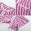 imageGRACE KARIN Womens 2025 Summer Striped Cardigan Sweaters Casual Short Sleeve Open Front Button Down Knit Sweater TopsStripe Rose Red