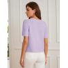 imageGRACE KARIN Womens Cardigan Sweaters 2025 Summer Open Front Button Down Short Sleeve Textured Knitted Sweater Tops OutfitPurple