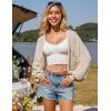 imageGRACE KARIN Womens Lightweight Cardigan Open Front Long Sleeve Hollow Out Sweater Loose Boho Beach Crochet Cover UpApricot