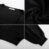 imageGRACE KARIN Womens Lightweight Cardigan Open Front Long Sleeve Hollow Out Sweater Loose Boho Beach Crochet Cover UpBlack