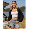 imageGRACE KARIN Womens Lightweight Cardigan Open Front Long Sleeve Hollow Out Sweater Loose Boho Beach Crochet Cover UpBlack